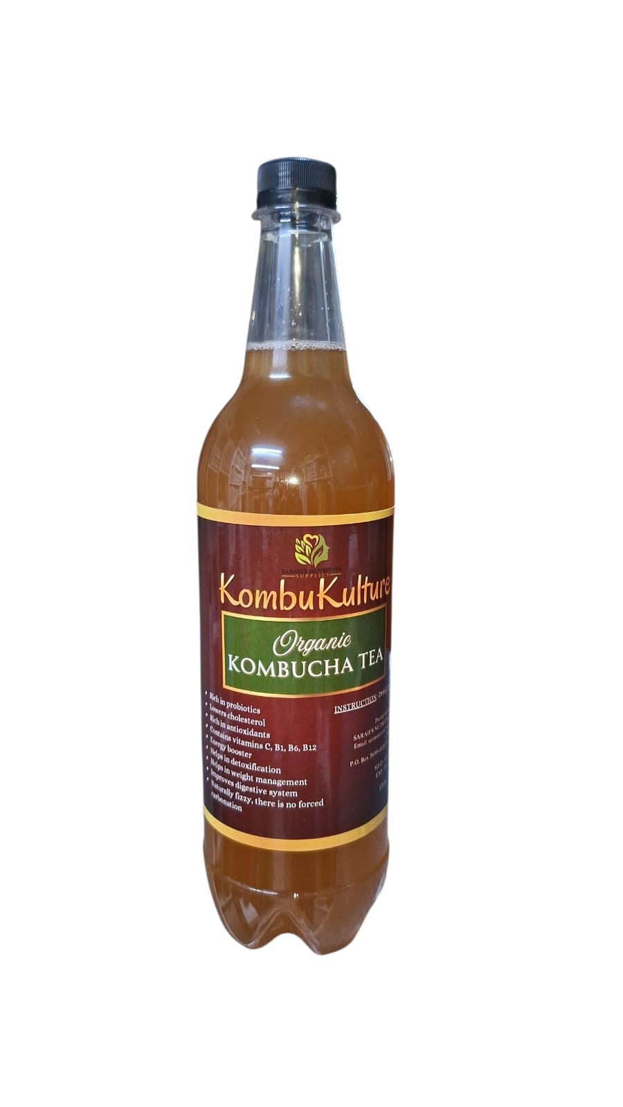 Kombucha fermented tea drink in Original, Ginger and Lemon flavors for gut health, detox and natural energy – Kenya