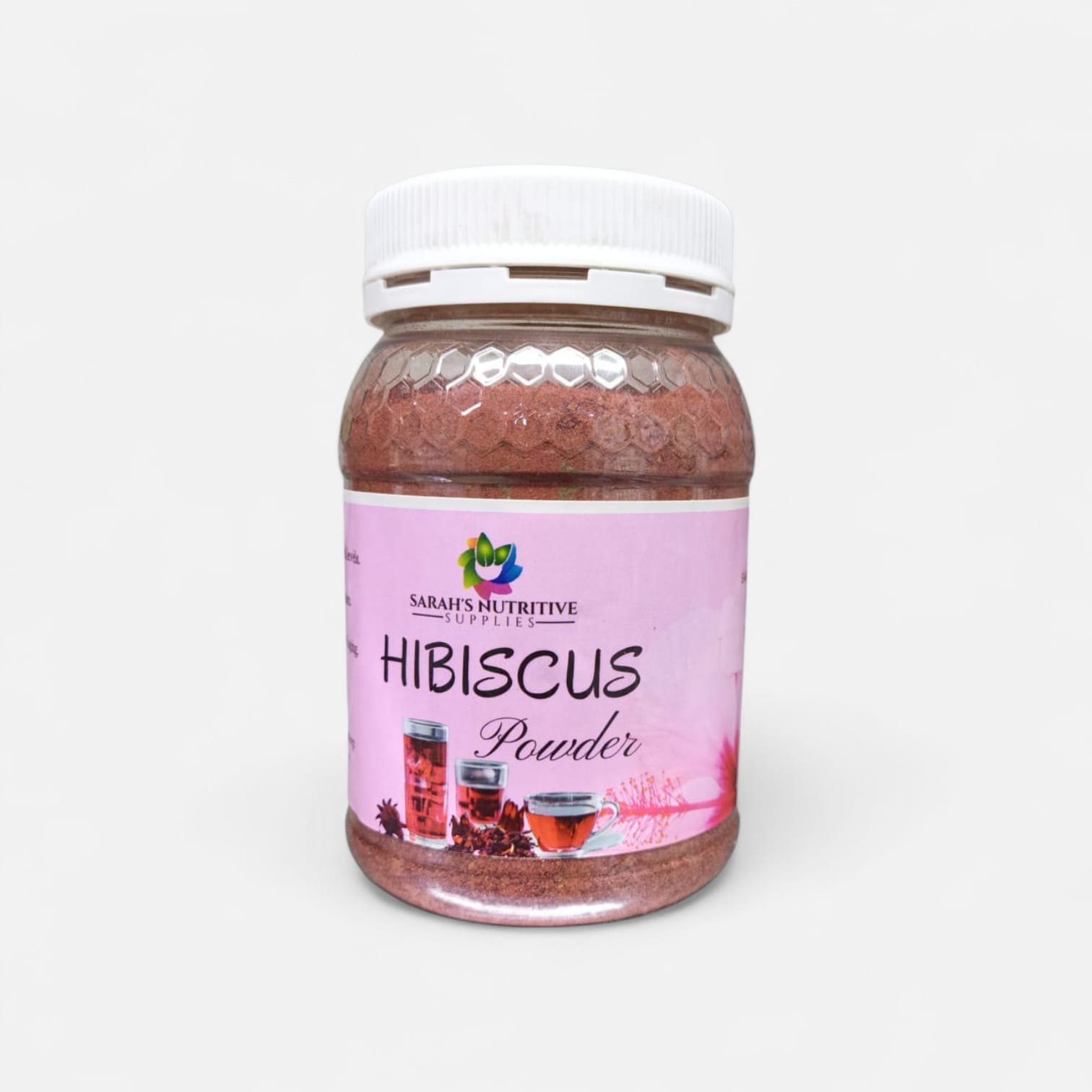 Hibiscus Powder by Sarah's Nutritive Supplies – Fine ground hibiscus flower powder in airtight jar, Kenya