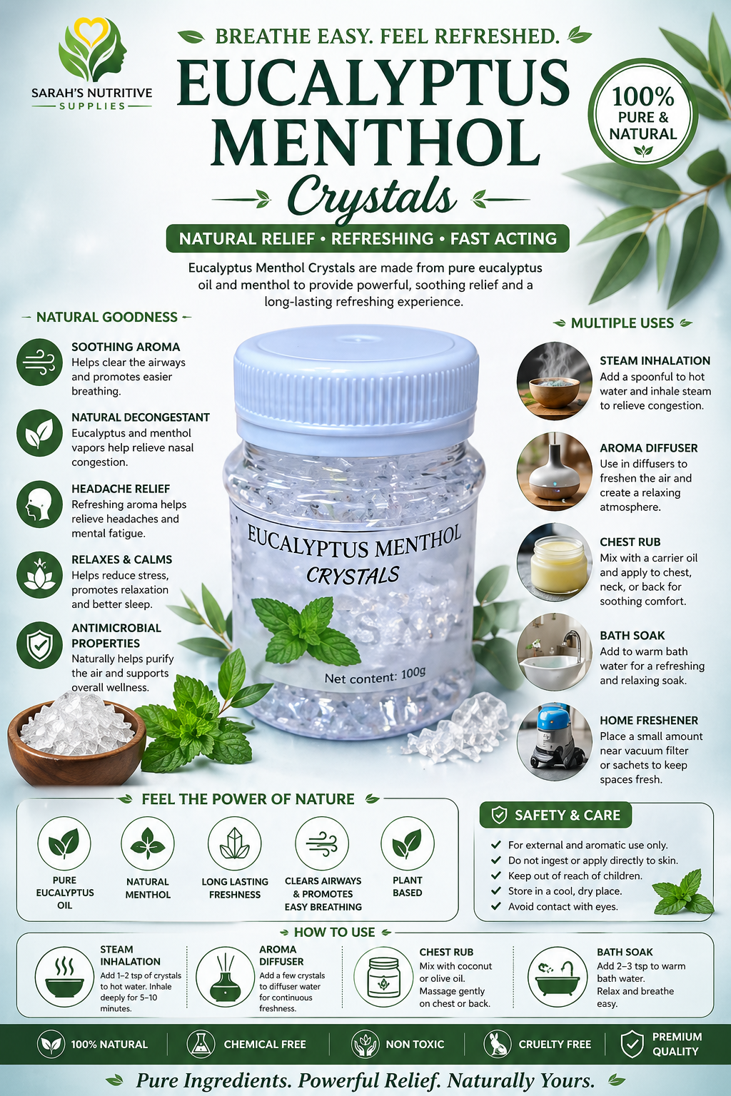 Eucalyptus Menthol Crystals - Image 2
